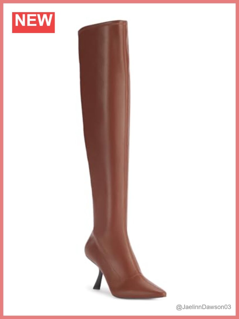 KARL LAGERFELD Style Tall Heeled Boots for Women Faux Leather Knee High